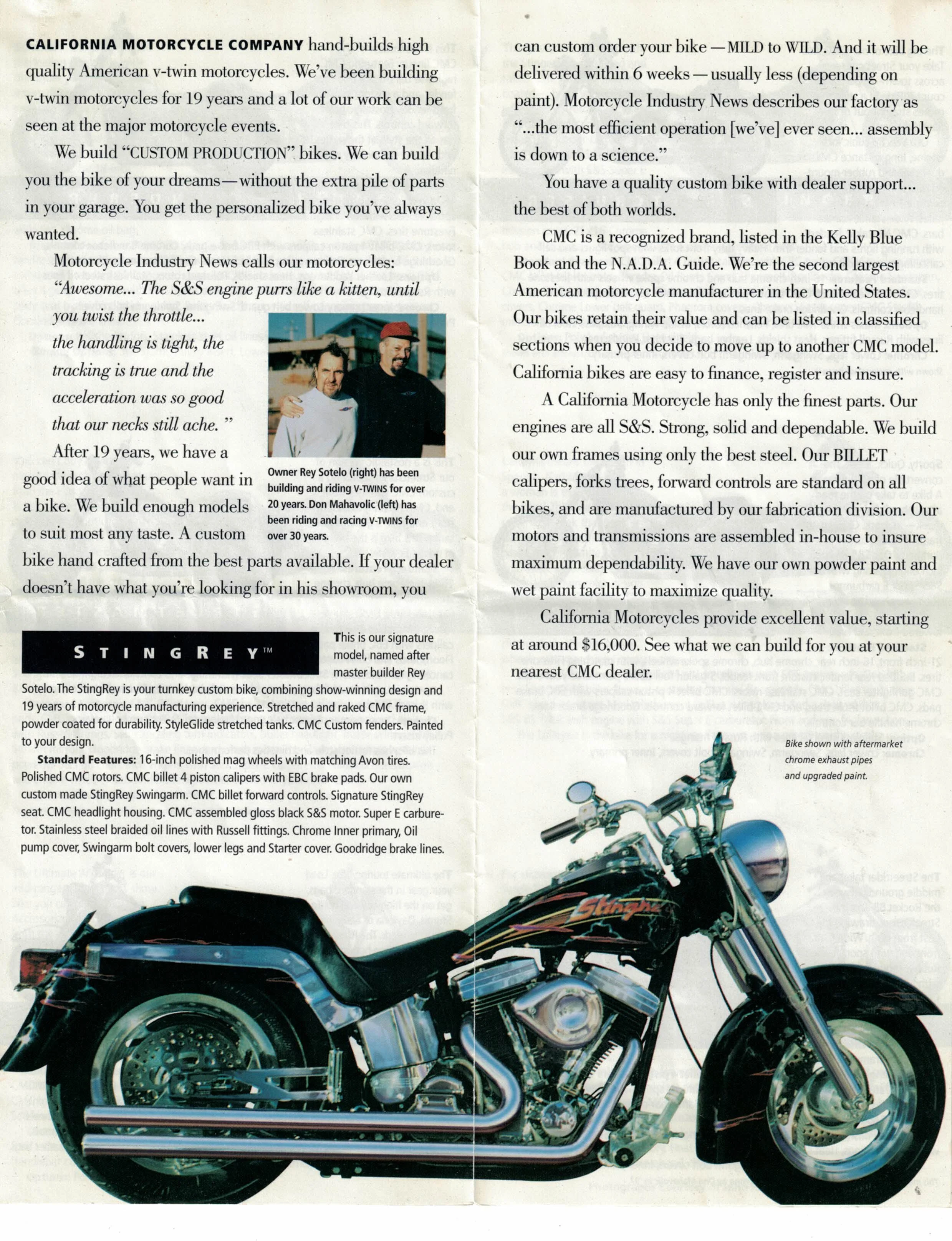 1997 CMC Stinger Softail Custom — Sterling Motors Inc/Hot Rods